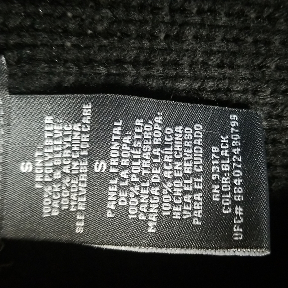 Chelsea & Theodore open front faux trimmed sweater sz small - Picture 4 of 8